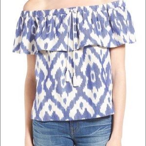 Madewell Balcony' Ikat Off the Shoulder Top XS